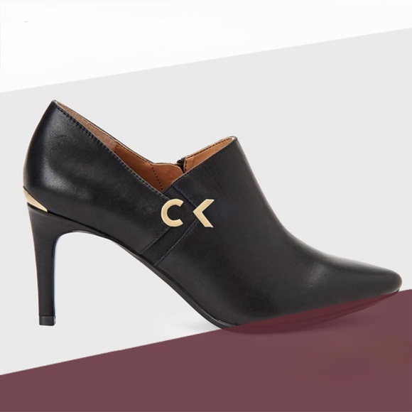 Calvin Klein Black Pointed Toe Heels - Picture 1 of 7